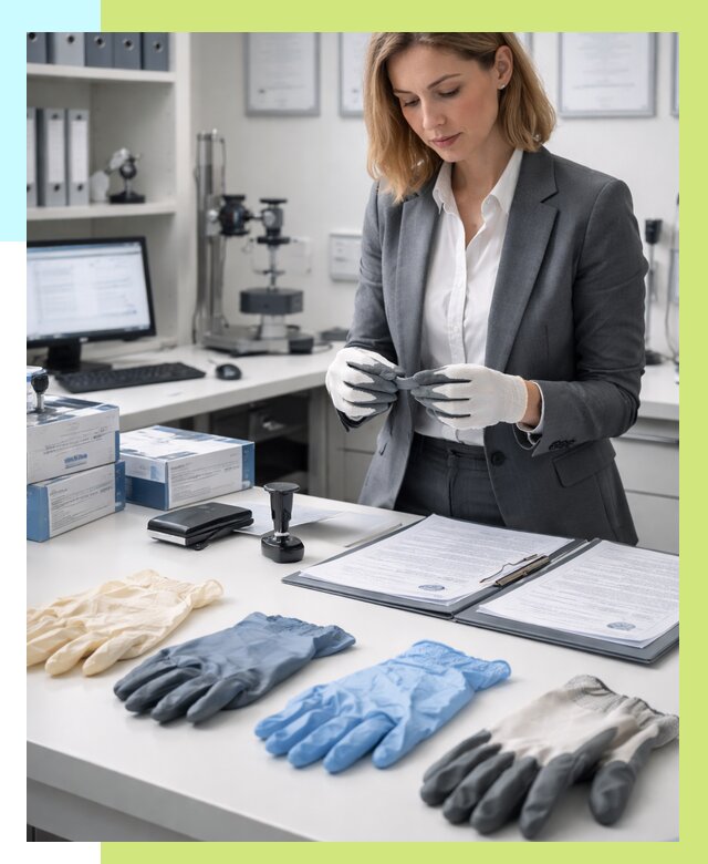 Сертификация перчаток в Карасуке от 8633 р. | Алешин-Кск