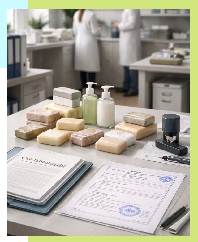 Сертификация мыла и сертификат на мыло в Карасуке от 12188 | Алешин-Кск