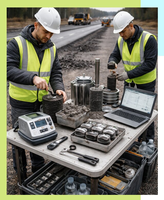 Сертификация асфальта: испытания и подтверждение в Карасуке