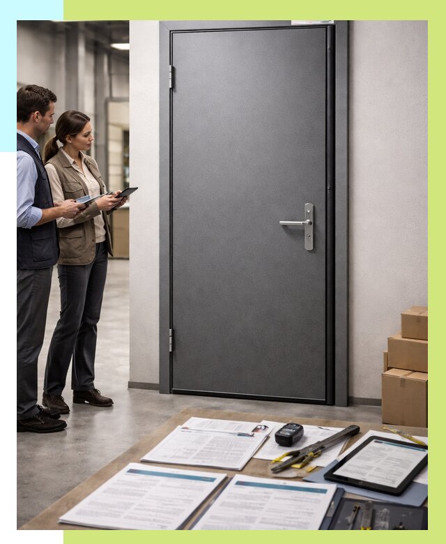 Сертификация противопожарных дверей в Карасуке от 9141 р. | Алешин-Кск