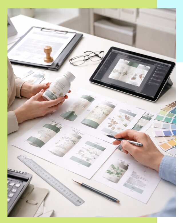 Профессиональная разработка дизайна и текста этикетки продукции в Карасуке