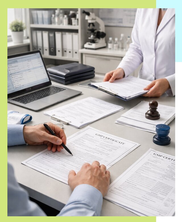 Оформление сертификата GMP в Карасуке для фармпроизводства