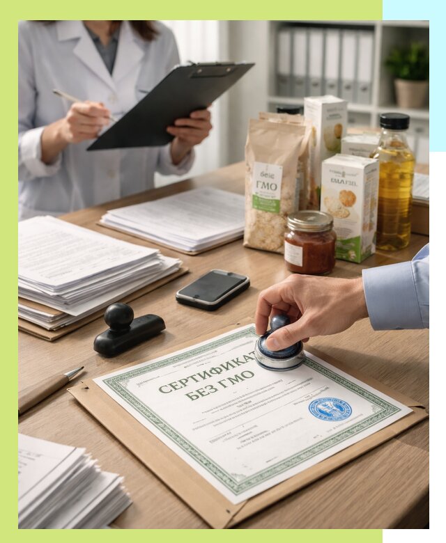 Получение сертификата Без ГМО для продукции в Карасуке